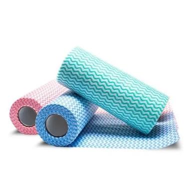 Imagem de Kit 3 Rolos Pano Multiuso Reutilizável – 150 Unidades, Lavável, Secagem Rápida, 25x30 cm