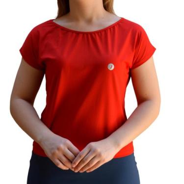 Imagem de Blusa Fitness Feminina Proteção Uv50+ Dryfit Poliamida Gola Canoa Moda