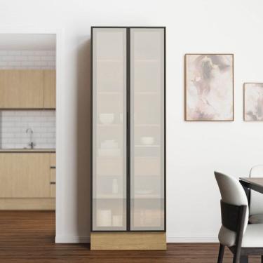 Imagem de Cristaleira 2 Portas Reflecta 70cm Nara Cabecasa Madeiramadeira Avena