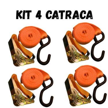 Imagem de Catraca aço 4000kg Cinta Amarração 25mm Carga moto Jet Ski Barco sinta
