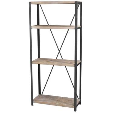 Imagem de Estante Houston Madeira Driftwood Estrutura Grafite 179cm -64113 - Sun