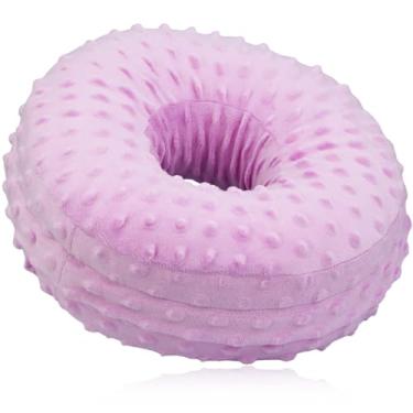 Imagem de HapiPoppy Travesseiros laváveis para piercing de orelha com fronha removível, almofada de donut, orifício de orelha para dormir lateral, alívio de dor de ouvido, protetor de orelha CNH, protetor de