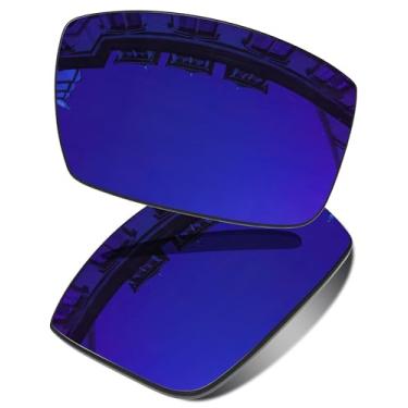 Imagem de Vonxyz Substituição para óculos de sol Oakley Gascan – Várias opções, Sapphire Mirrorcoat Polarized, 0