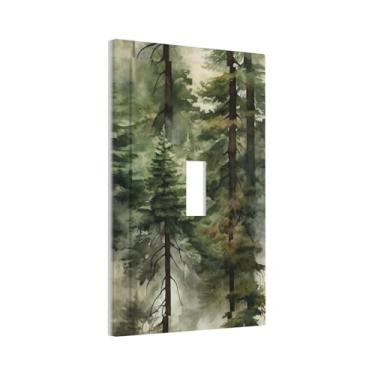Imagem de Foggy Foggy Fairy Forest Jungle 1 Gang Light Switch Plate Outlet Decorativo Single Toggle Wall Plate Electrical Switchplate Faceplat Room Decor