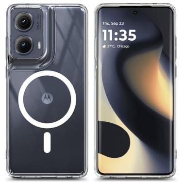 Imagem de YZB Capa projetada para Moto G Stylus 5G 2024, magnética [compatível com MagSafe] Slim Fit à prova de choque, leve, proteção de nível militar, resistente a amarelamento, resistente a arranhões