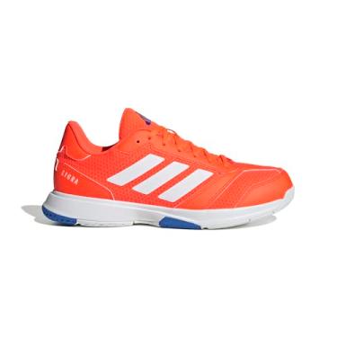 Imagem de adidas Tênis masculino Ligra 8 Indoor, Branco/Branco/Azul royal brilhante, 39