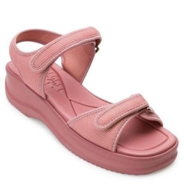 Imagem de Sandália Papete Feminina Azaleia Vera tiras autocolantes Ortopédica Co