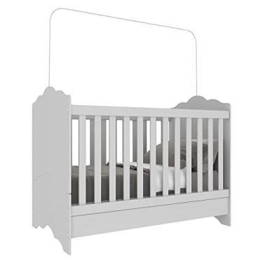 Imagem de Berço Mini Cama 3 em 1 Grade Soft, Padrão Americano, Multimóveis, Branco Premium