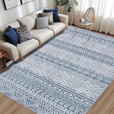 Imagem de Garvee Tapete boho envelhecido de 2,5 x 3,5 m para sala de estar, lavável à máquina, tapete grande antiderrapante resistente a manchas para sala de estar/sala de jantar e decoração de casa - não
