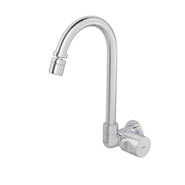 Imagem de Torneira Aspen Cozinha de Parede Bica Móvel Cromado Jato Aerado Abertura 1/4 de Volta Deca