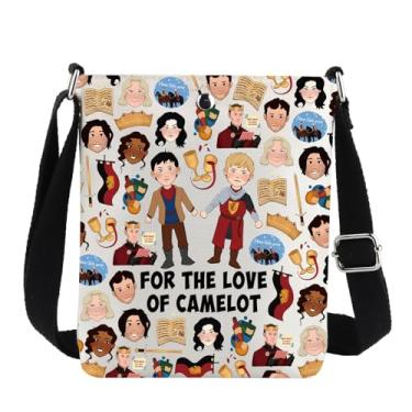 Imagem de G2TUP Bolsa tiracolo Merlin & Arthur para fãs de Merlin & Arthur, presentes para o amor de Camelot, bolsa de ombro romântica arturiana, For the Love Cb, Ocidental