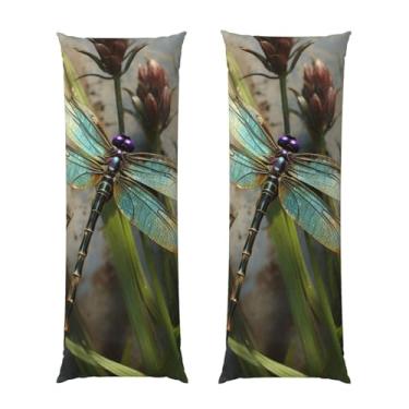 Imagem de Capa de travesseiro corporal com zíper ultramacia e refrescante, capa protetora respirável para cama libélula dançante, capa de almofada decorativa para casa 50,8 cm x 137,2 cm