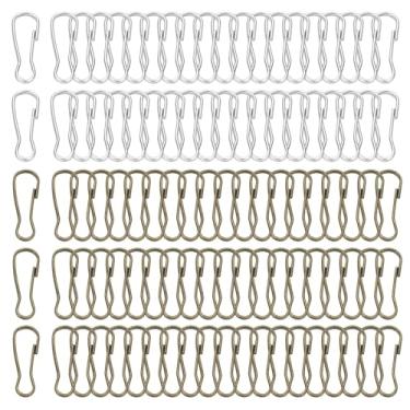 Imagem de PATIKIL Ganchos de cordão, 200 peças 16 x 5,8 x 1,5 mm aço inoxidável 304 gancho de pressão de mola clipes de metal fecho para chaveiro, chaveiro, cartão de identificação, cortina de chuveiro, prata