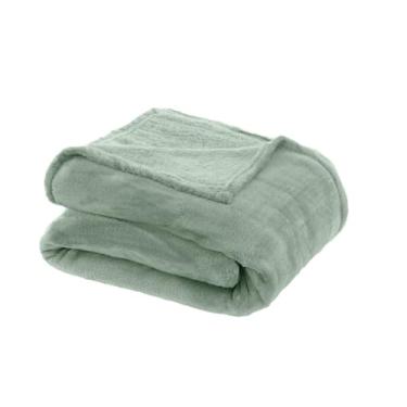 Imagem de Cobertor, Manta, Toque de seda, 180x220cm, 100% Poliester, Toque macio, 250g/m�, Altihaus, Alta durabilidade, Elegante, Conforto t�rmico (Verde Malta)