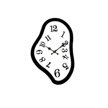 Imagem de Ｂｅｓｇａ Relógio de parede derretido, relógio pendurado, decoração para casa, presente, escritório, derretido silencioso para sala de jantar, festa, feriado, 25 Cm X 16.2 Cm