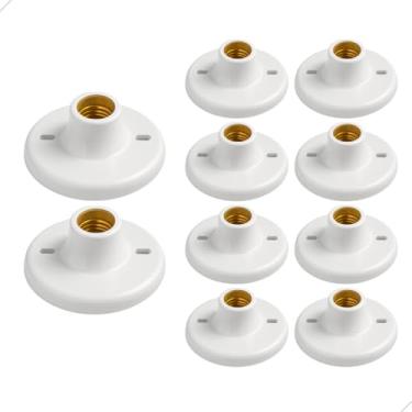 Imagem de Plafon de Teto PVC com Soquete Porcelana E27 tipo Plafonier Branco para Lâmpada Bivolt (10)