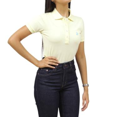 Imagem de Camisa Gola Polo Feminina Amarela Austin 38028