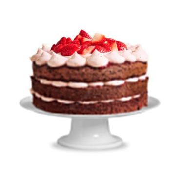 Imagem de Bandeja Para Bolo Salgados Com Pedestal Cor Branca 42X9Cm - Tt