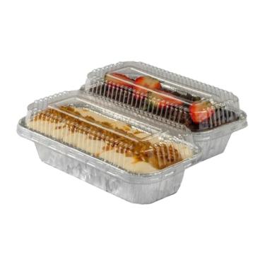 Imagem de Bandeja Térmica T-19 com Tampa PET Transparente, Embalagem para Alimentos, Alumínio