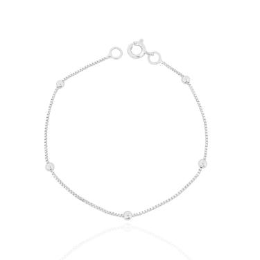 Imagem de Pulseira Infantil Bolinhas Banhada a Prata