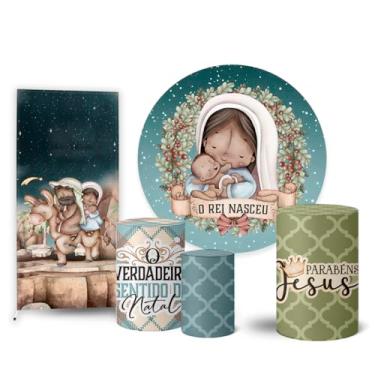 Imagem de Trio Capas Cilindro + Painel Sublimado + Lateral Natal (K2NAT0048)