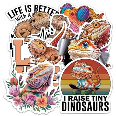 Imagem de Adesivo de dragão barbudo, 8 peças (tamanho grande) adesivos de vinil para laptop decalque à prova d'água para para-choques de carro, garrafa de água, caderno, bagagem, janela, festa, aniversário