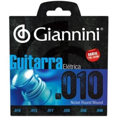 Imagem de Kit 6 Encordoamento Guitarra Geegst10 Giannini