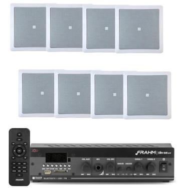 Imagem de Amplificador Frahm Slim 1600 + 08 Caixas Jbl 25w de qualidade garantid
