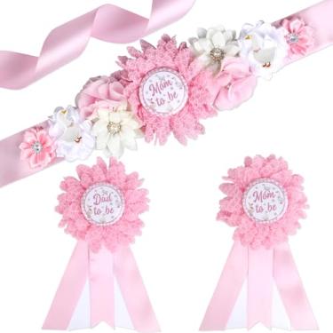Imagem de Serencatcher Silly Goose Decorações de Chá de Bebê Menino Menina, Silly Goose Mom to Be Maternidade Cinto Mom Dad to Be Alfinetes de Corsage para Animais de Fazenda Chá de Bebê Lembranças de Festa de