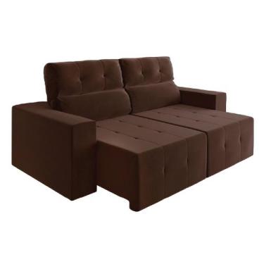 Imagem de Sofá Retrátil e Reclinável 2m 3 Lugares Fênix Veludo Mamflex - MAM FLE