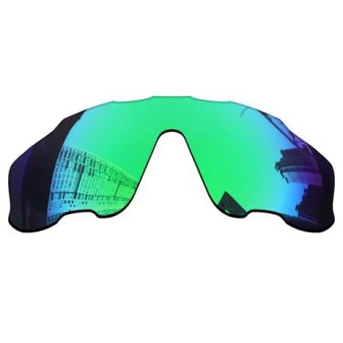 Imagem de Acefrog Lentes de reposição polarizadas de 1,5 mm para óculos de sol Oakley Jaw-breaker OO9290, material atualizado, resistente a impactos - espelhado polarizado verde jade - 1,5 mm