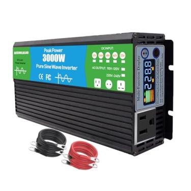 Imagem de 12V a 230V Power Inverter 3000W 12V 24V 48V 60V 72V Inversor de onda senoidal pura DC para 110V 230V AC Converter, para caminhão, casa, RV, Off-Grid Solar Power Inverter,60V to 230V