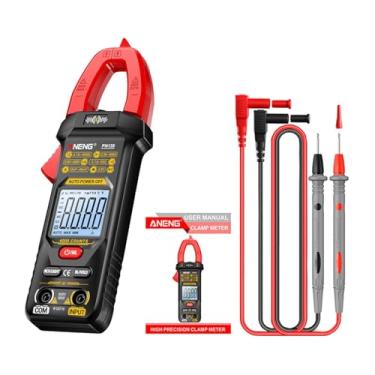 Imagem de oshhni Alicate Amperímetro Digital Desligamento Automático Portátil NCV, Resistência, Capacitância, Ferramenta de Teste de Fio Vivo Multi Testador Medidor de, Vermelho