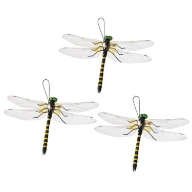 Imagem de Sinbana 3un Presilhas Chapéu Libélula, Alfinete e Cordão Tipo Simulado Libélula Realista Suprimentos Libélulas Artificiais para Chapéus Mochilas Decoração Plantas Acampamento Interno e Externo