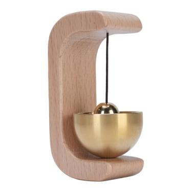 Imagem de Cryfokt Sino de Porta de Madeira, Bronze Adesivo Duplo Toca Fita Lojas Sino para a Porta que Se Abre para um Restaurante para a Frente para Casa