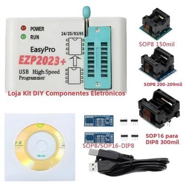 Imagem de Programador USB SPI De Alta Velocidade EZP2023 Com 12 Adaptadores Supo