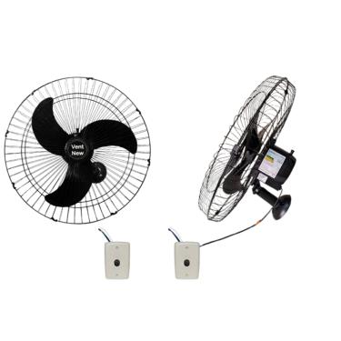Imagem de Ventilador de Parede Vent New 60cm Bivolt 200w Preto 2 Unid