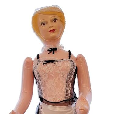 Imagem de merrimix - Boneca inflável de gengibre com fantasia de empregada, presentes de mordaça para homens, lembrancinhas de despedida de solteiro e decorações acessórios de despedida de solteira engraçados