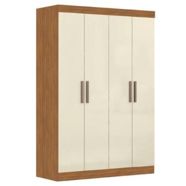 Imagem de Modulo De Guarda Roupas Para Quarto 4 Portas E 2 Gavetas Madrid Maxel 