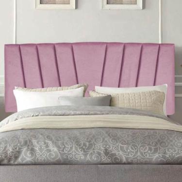 Imagem de Painel Estofada Bélgica 195cm King Size Para Cama Box Quarto Suede Ros