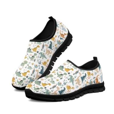 Imagem de xixirimido Tênis feminino sem cadarço, casual, cano baixo, antiderrapante, confortável, respirável para caminhada, tênis, Dinossauro de, 38