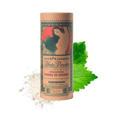 Imagem de Shampoo seco em pó Lulu Organics para cabelos escuros, loiros e oleoso