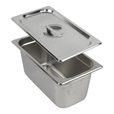 Imagem de Cuba Gastronômica Buffet GN 1/3 150mm Aço Inox Sem Alça com Tampa