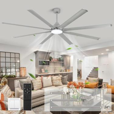 Imagem de Ventilador de teto YYEHON 213cm industrial com luz e controle remoto d