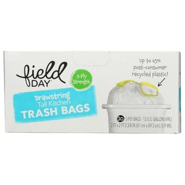 Imagem de Field Day Sacos de lixo para cozinha com cordão, 20 unidades