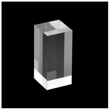 Imagem de Bloco De Exibição De Cubo Acrílico Transparente, Bloco De Exibição De Acrílico Cubo Transparente Sólido Figuras Reutilizáveis Blocos De Exibição Colecionáveis P, 4 * 4 * 10Cm