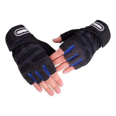 Imagem de 2X Luva Academia Unissex Crossfit Musculação Bike Munhequeir