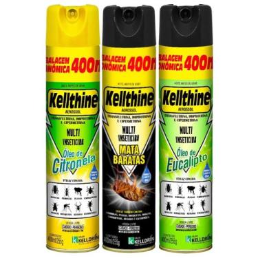 Imagem de Multi Inseticida Mata Baratas Eucalipto Citronela 400ml - Kelldrin