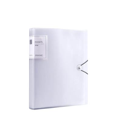 Imagem de Pastas Documento pasta transparente a4, grande capacidade, à prova de poeira, d'água, organizador arquivo, teste pontuação, suporte papel estudante(Transparent)