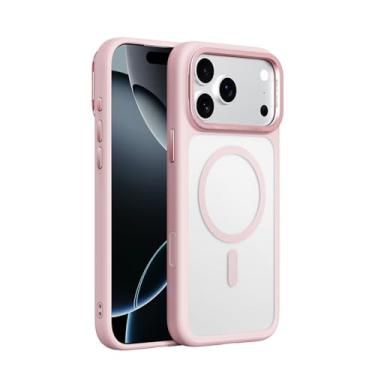 Imagem de LYJSMGZ Capa com suporte para Iphone17pro Max/17/17Pro/17Air, câmera magnética proteção surround evita impressões digitais, capa antiderrapante, rosa, 17pro Max
